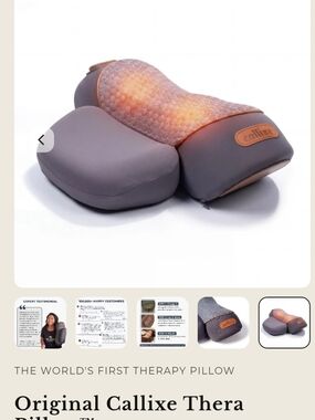 Gray Therapeutic Massage Pillow with Heat